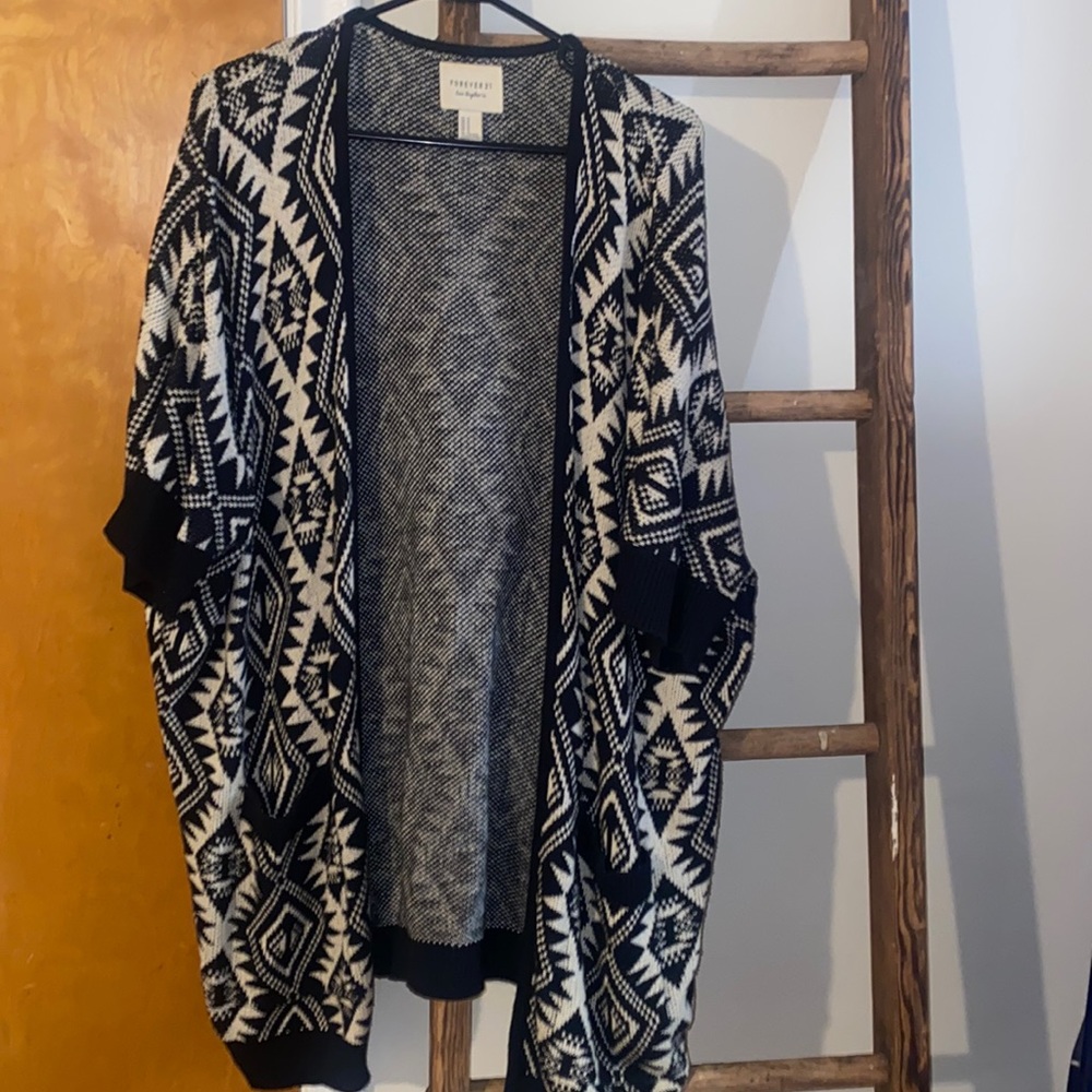 Aztec print cardigan